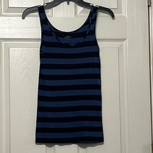 LOFT black/blue stripe tank size S